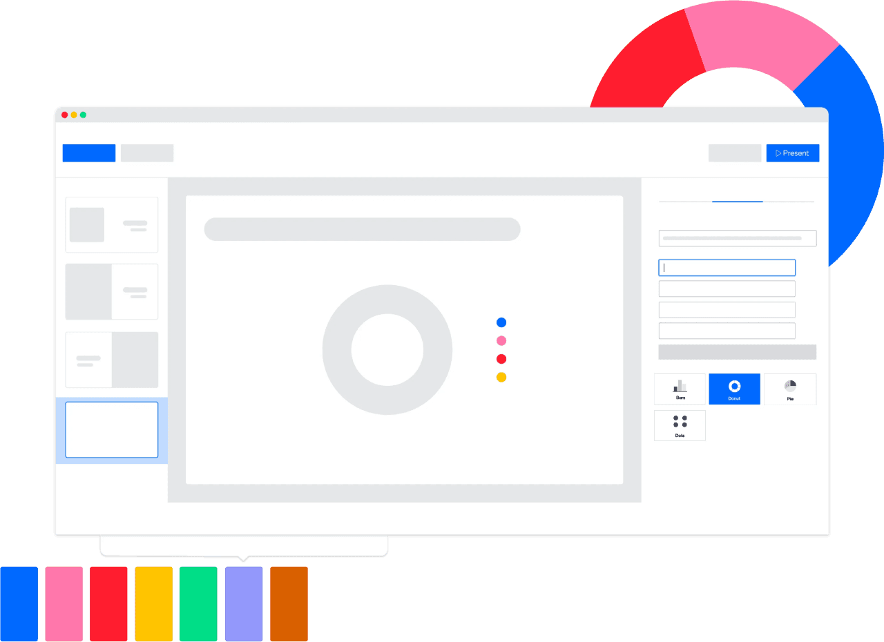 Mock-up of Mentimters design portal.